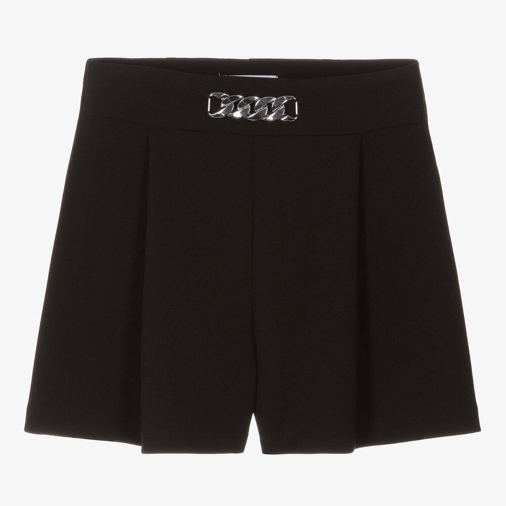 couture by Elsy - Girls Black Silver Chain Shorts | Childrensalon