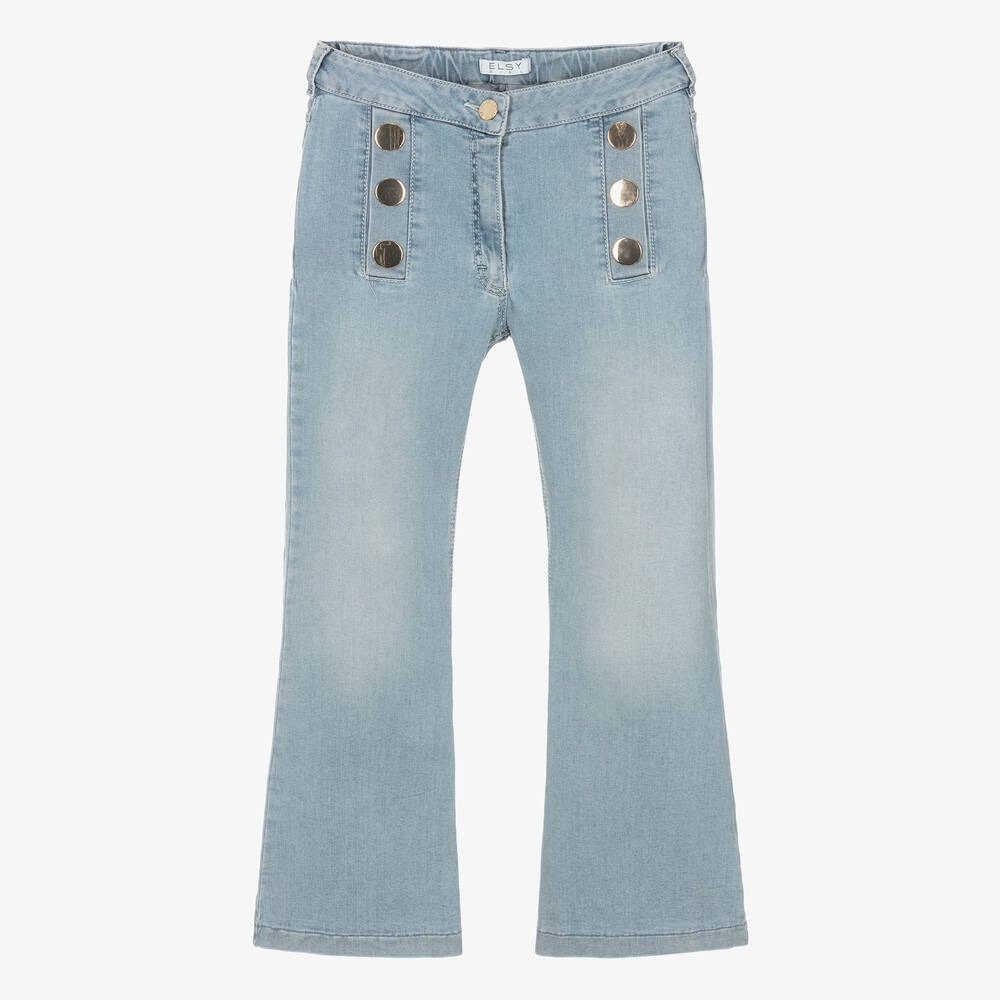 Elsy - Blaue Denim-Jeans mit Schlag | Childrensalon