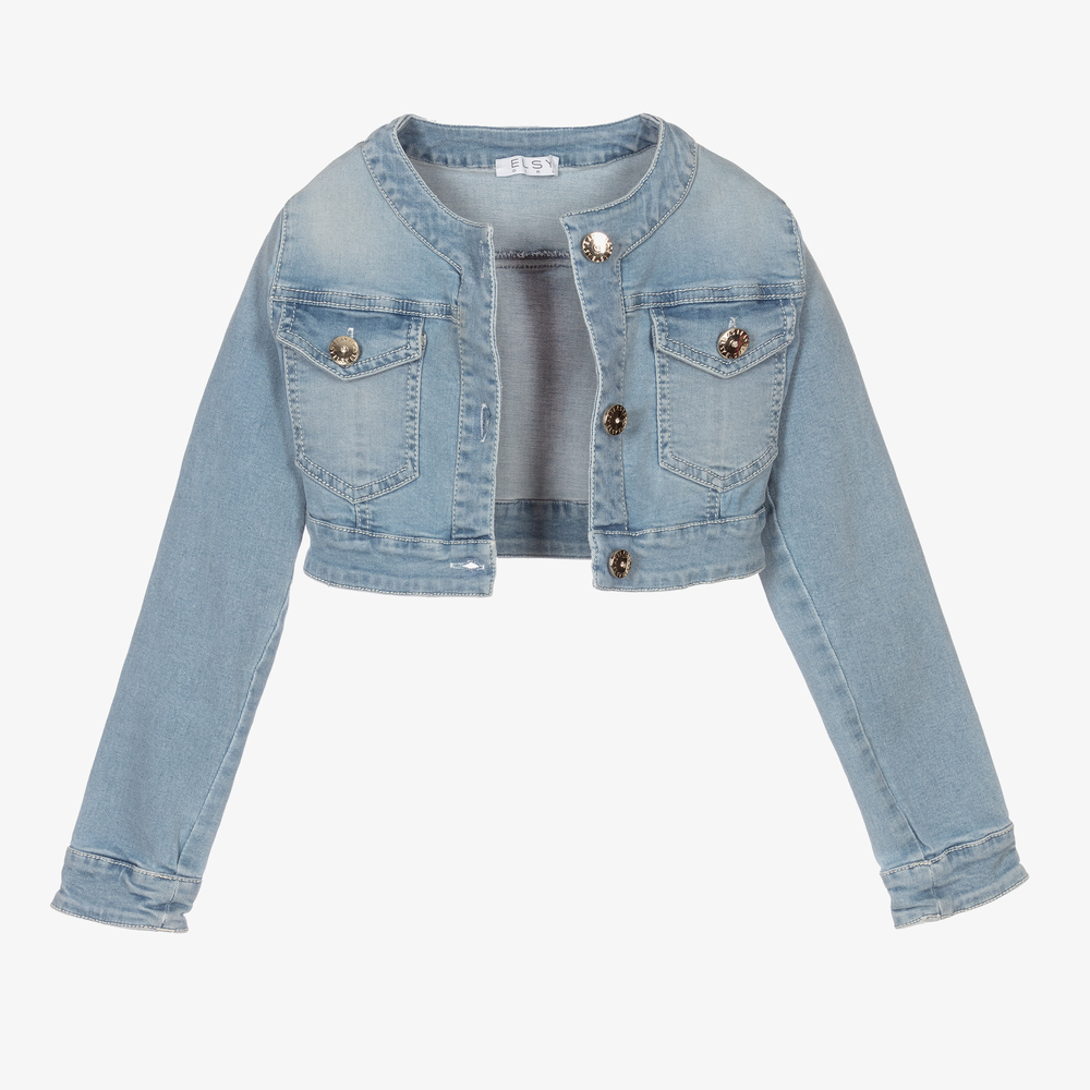 Buy Maison Margiela women collarless blue denim jacket for €665 online on  SV77, S51AM0447/S30561/966