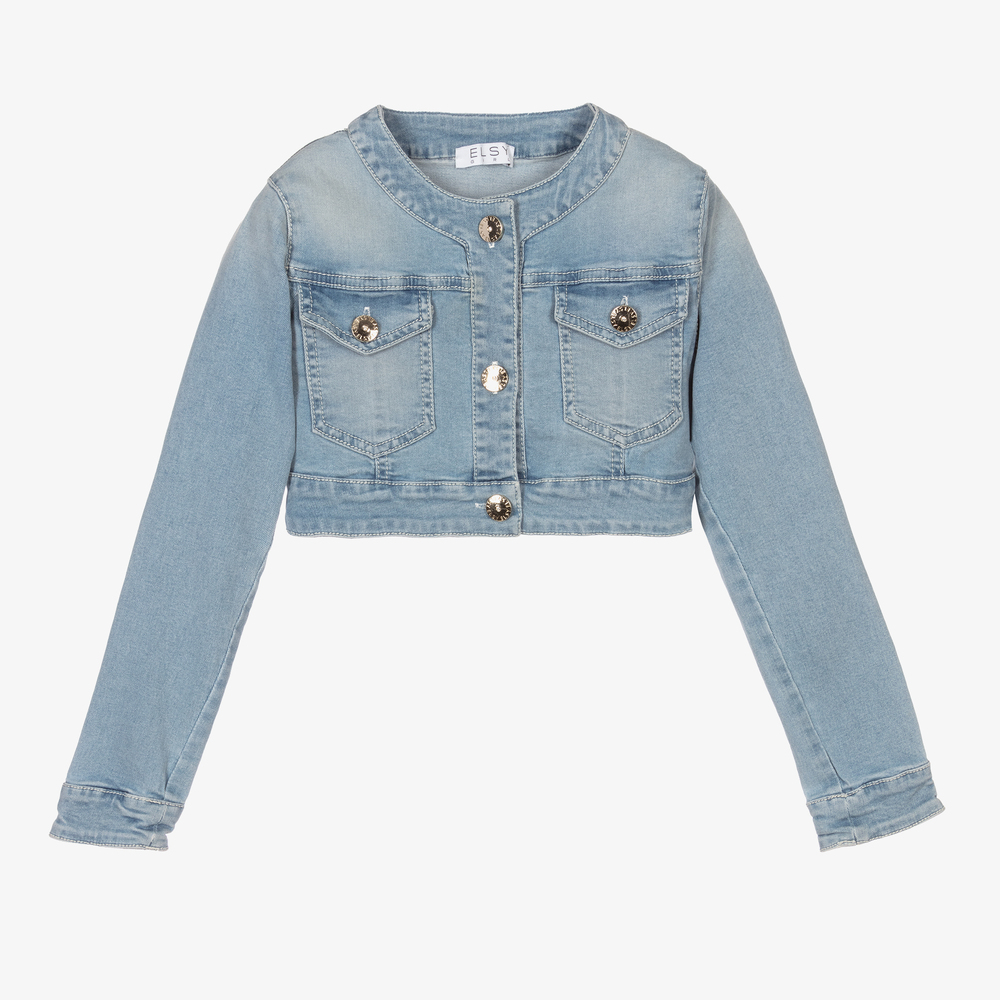 Elsy - Blaue Jeansjacke für Mädchen | Childrensalon