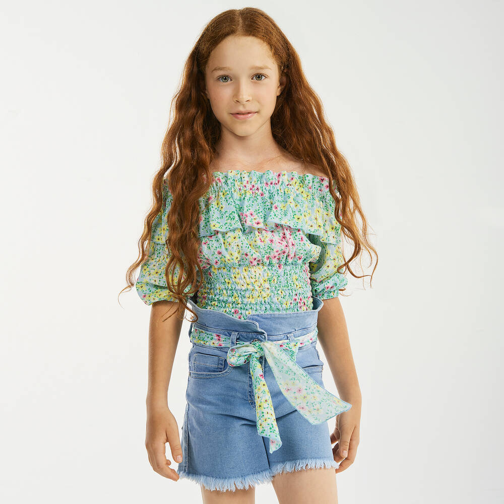 Elsy-Синие джинсовые шорты для девочек | Childrensalon Outlet