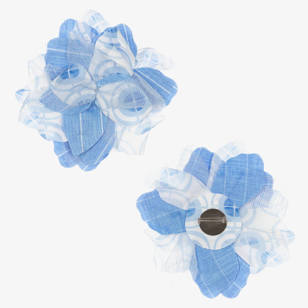 Elsy-Голубая атласная блузка со спущенными плечами | Childrensalon Outlet