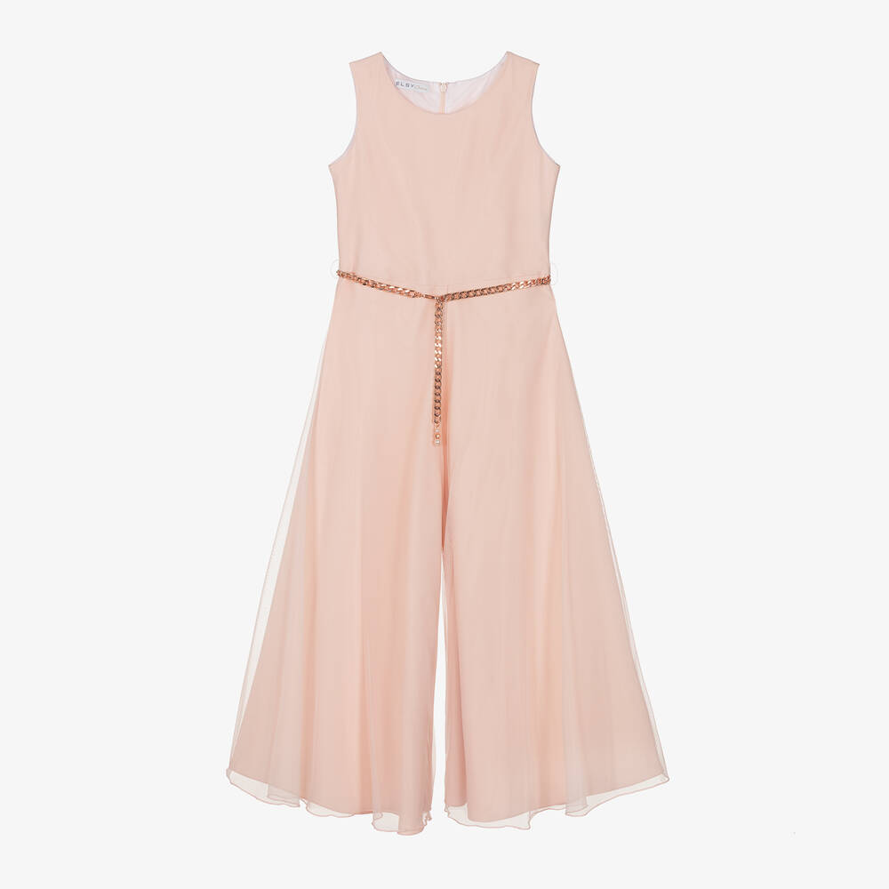Elsy-Girls Blush Pink Wide Leg Jumpsuit | Childrensalon Outlet