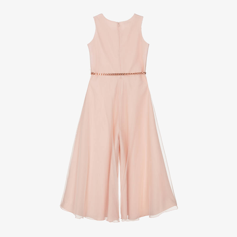 إلسي-جمبسوت بأرجل واسعة كريب وتول لون زهري للبنات | Childrensalon Outlet