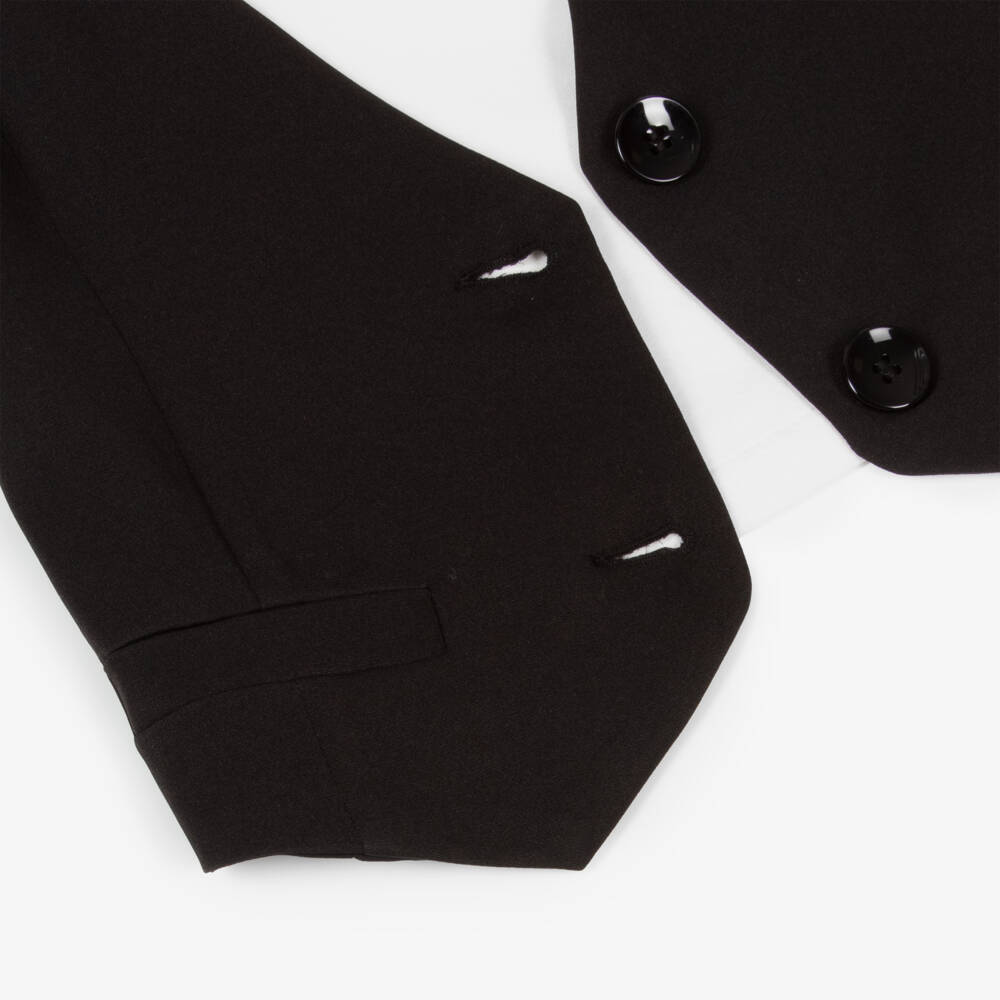 кутюр от Elsy-Шикарный черно-белый топ для девочек | Childrensalon Outlet