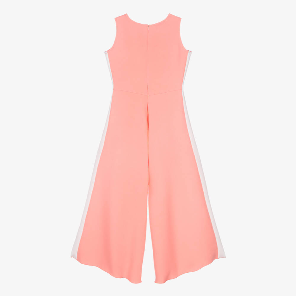 couture by Elsy-Girls Coral Silky Wide-Leg Romper | Childrensalon Outlet