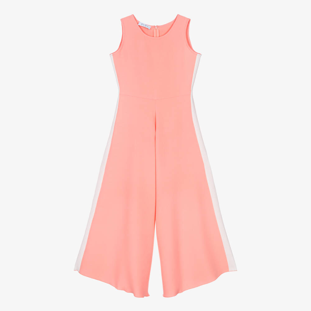 couture by Elsy-Girls Coral Silky Wide-Leg Romper | Childrensalon Outlet