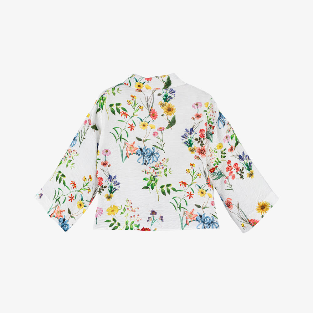 couture by Elsy-Girls Creamy Bloom-Patterned Blouse | Childrensalon Outlet