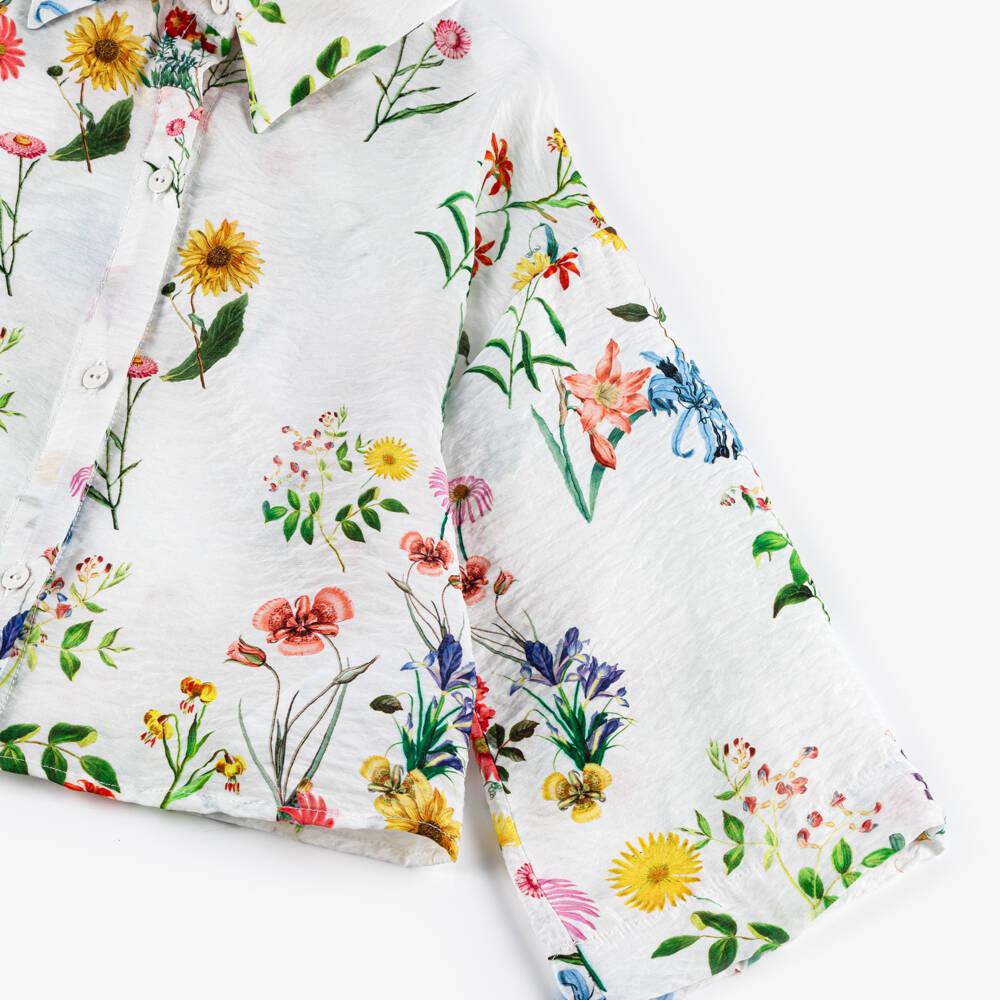 couture by Elsy-Girls Creamy Bloom-Patterned Blouse | Childrensalon Outlet