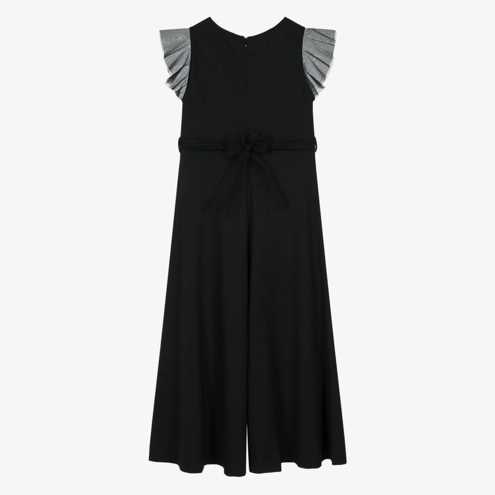 кутюр от Elsy-Элегантный черный трикотажный ромпер для девочек | Childrensalon Outlet