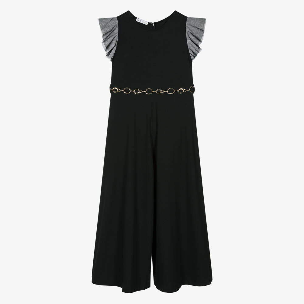 couture by Elsy-Girls Elegant Black Jersey Romper | Childrensalon Outlet