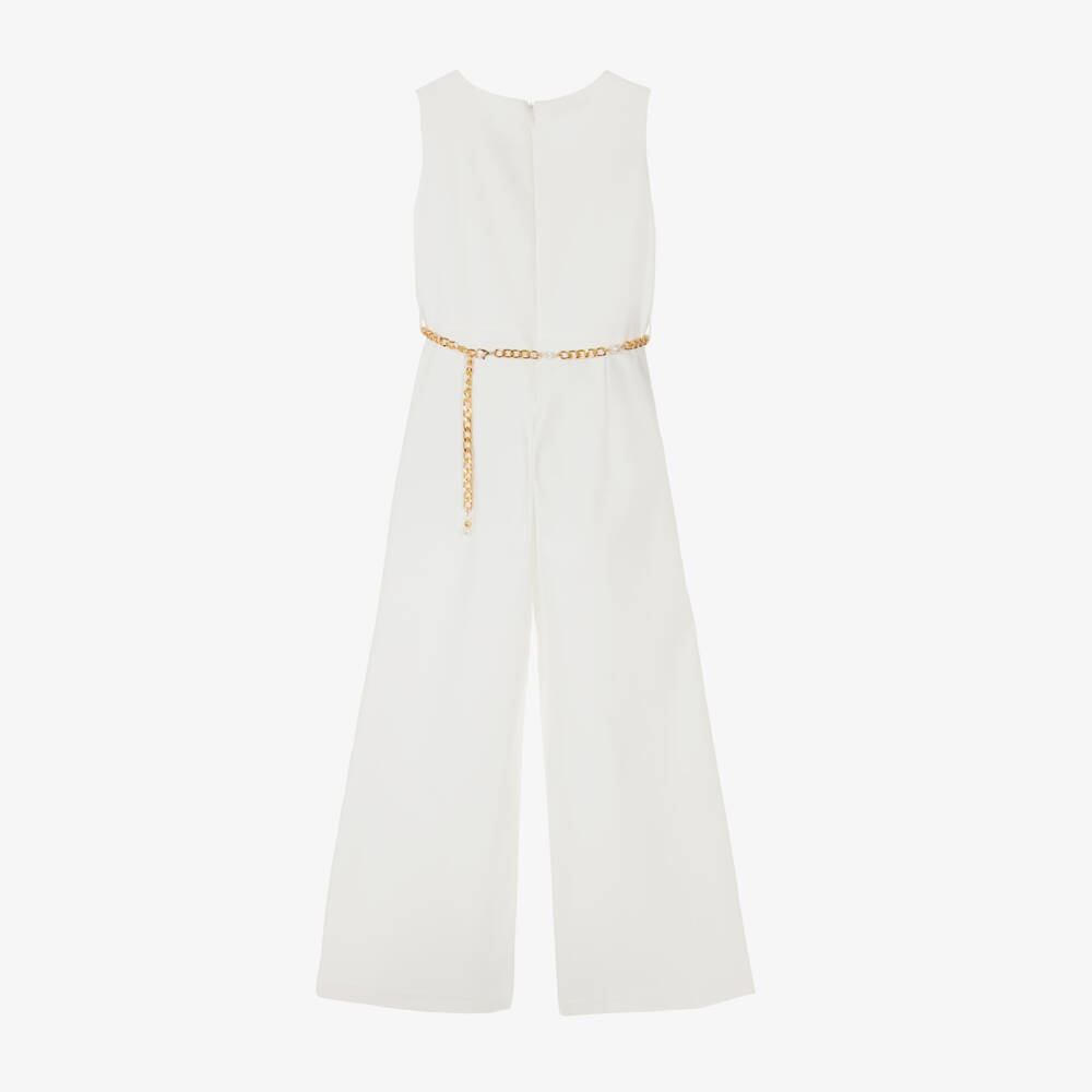 couture by Elsy-Girls Elegant Ivory Chain Romper | Childrensalon Outlet