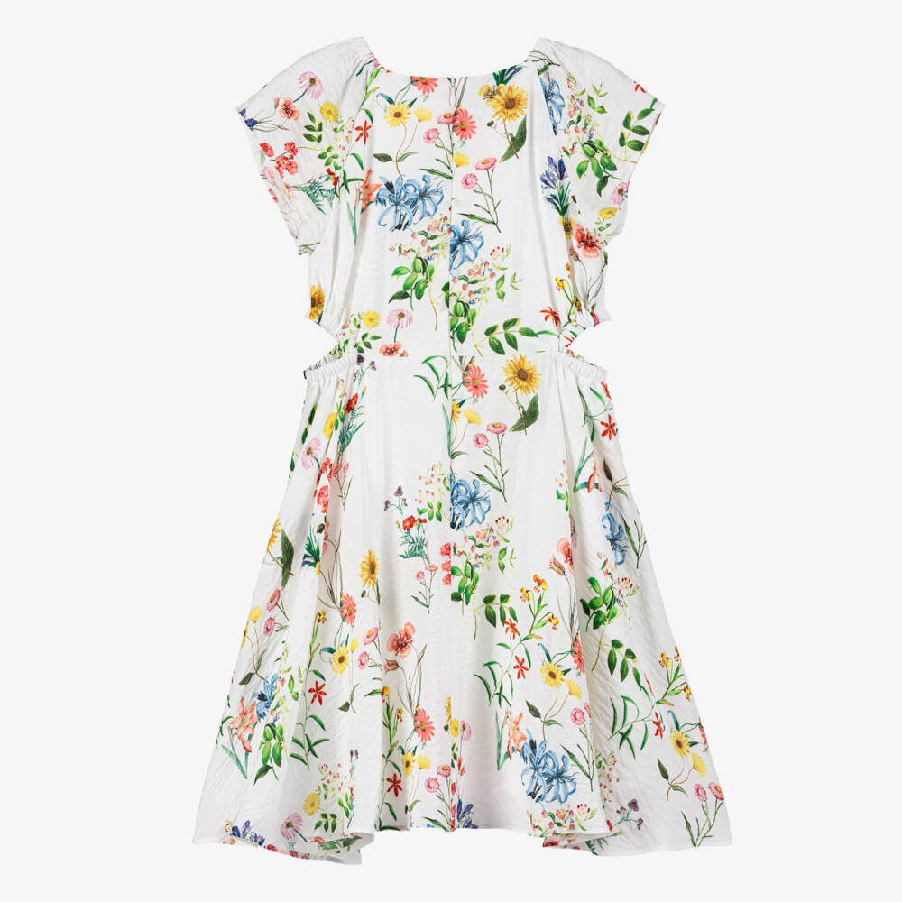 couture by Elsy-فستان عاجي أنيق للبنات بلمسات زهرية | Childrensalon Outlet