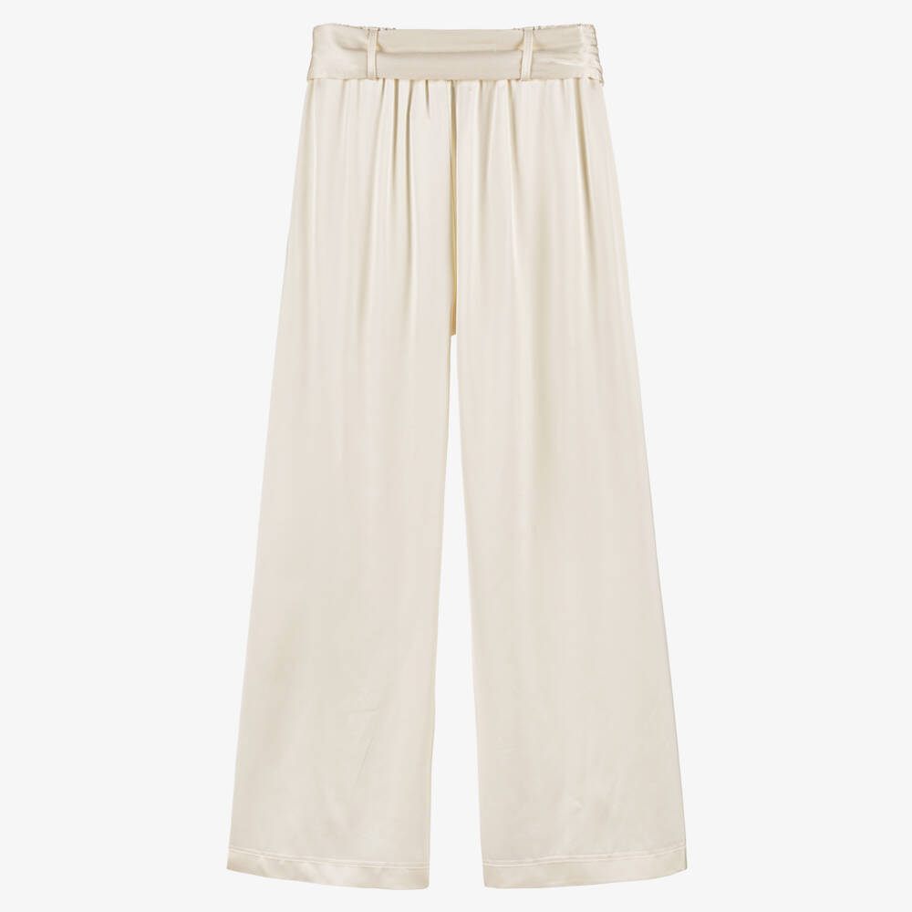 couture by Elsy-Girls Elegant Ivory Satin Pants | Childrensalon Outlet