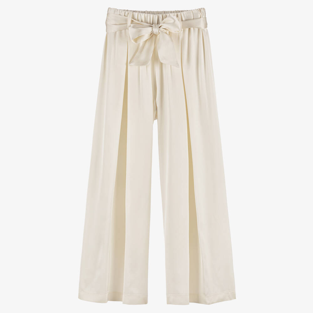couture by Elsy-Girls Elegant Ivory Satin Pants | Childrensalon Outlet