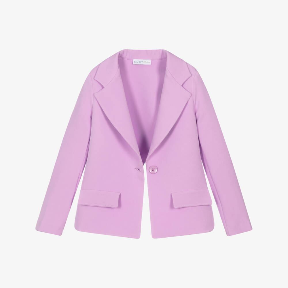 couture by إلسي-جاكيت بناتي أنيق بلون أرجواني فاتح | Childrensalon Outlet