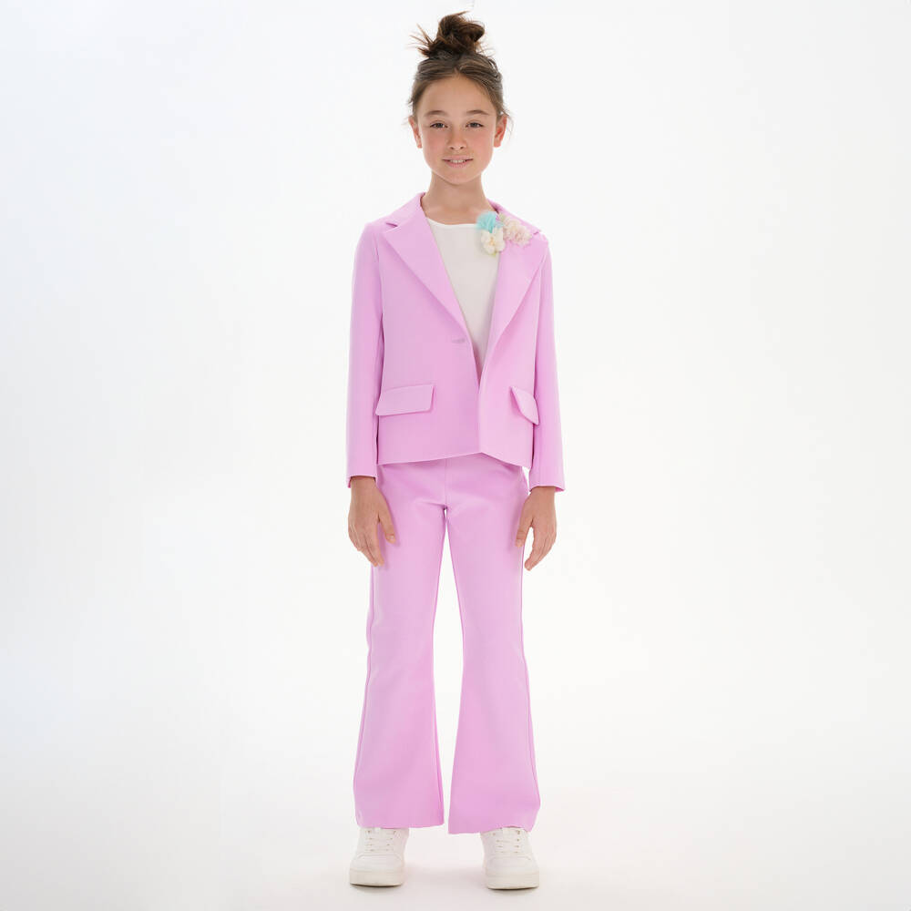 couture by إلسي-جاكيت بناتي أنيق بلون أرجواني فاتح | Childrensalon Outlet