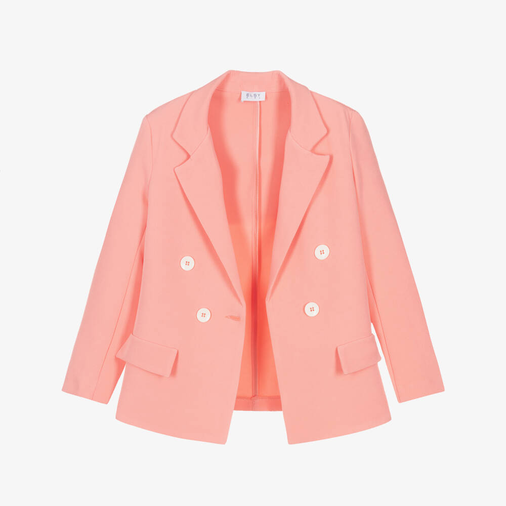 couture by Elsy-Girls Elegant Pink Crêpe Jacket | Childrensalon Outlet
