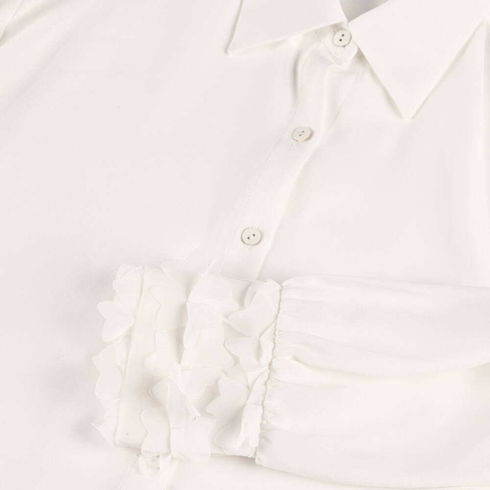 couture by Elsy-Girls Elegant White Draped Top | Childrensalon Outlet