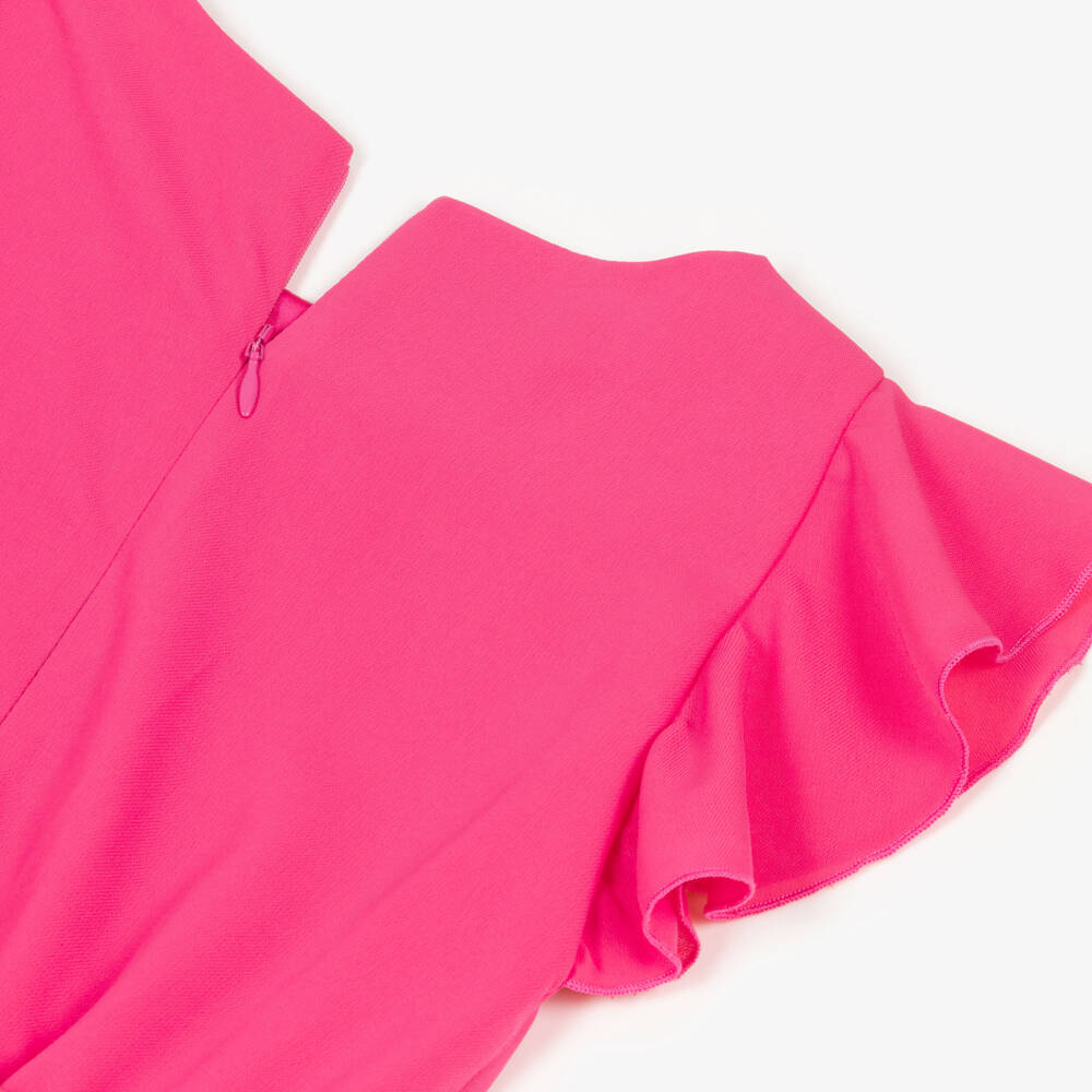 Elsy-Girls Fuchsia Pink Pleated Jumpsuit | Childrensalon Outlet