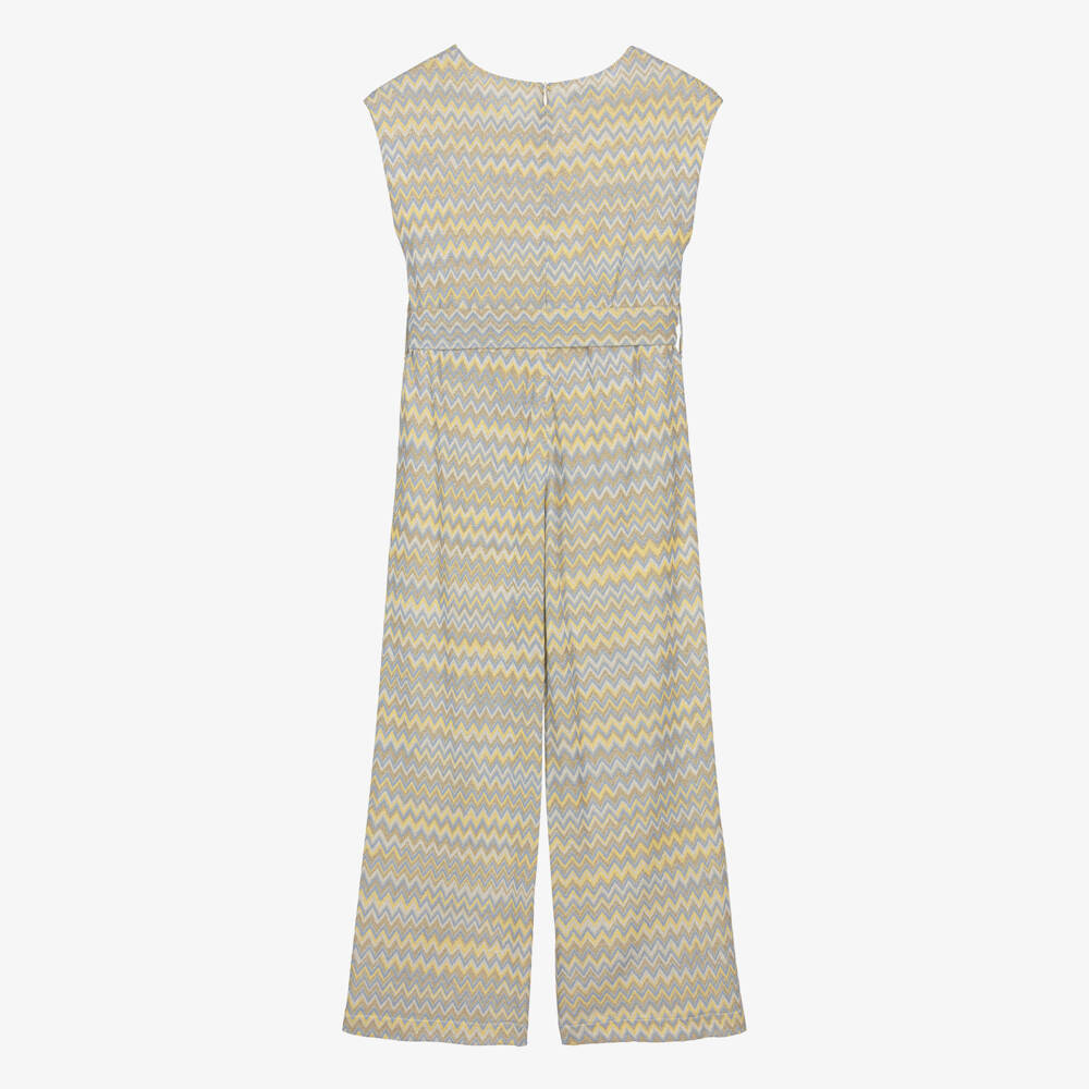 Elsy couture by-Girls Gold & Yellow Zigzag Jumpsuit | Childrensalon Outlet