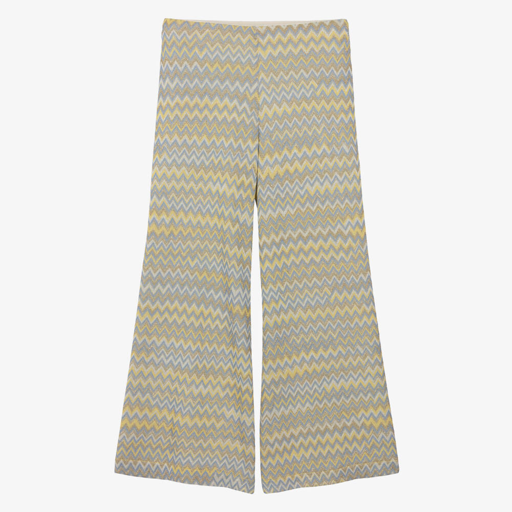 Elsy couture by-Girls Gold & Yellow Zigzag Trousers | Childrensalon Outlet