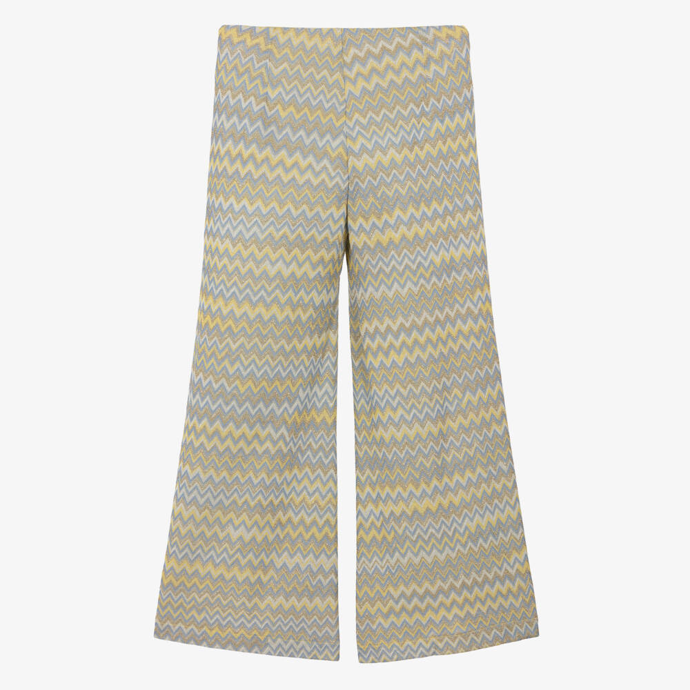 Elsy couture by-Girls Gold & Yellow Zigzag Trousers | Childrensalon Outlet