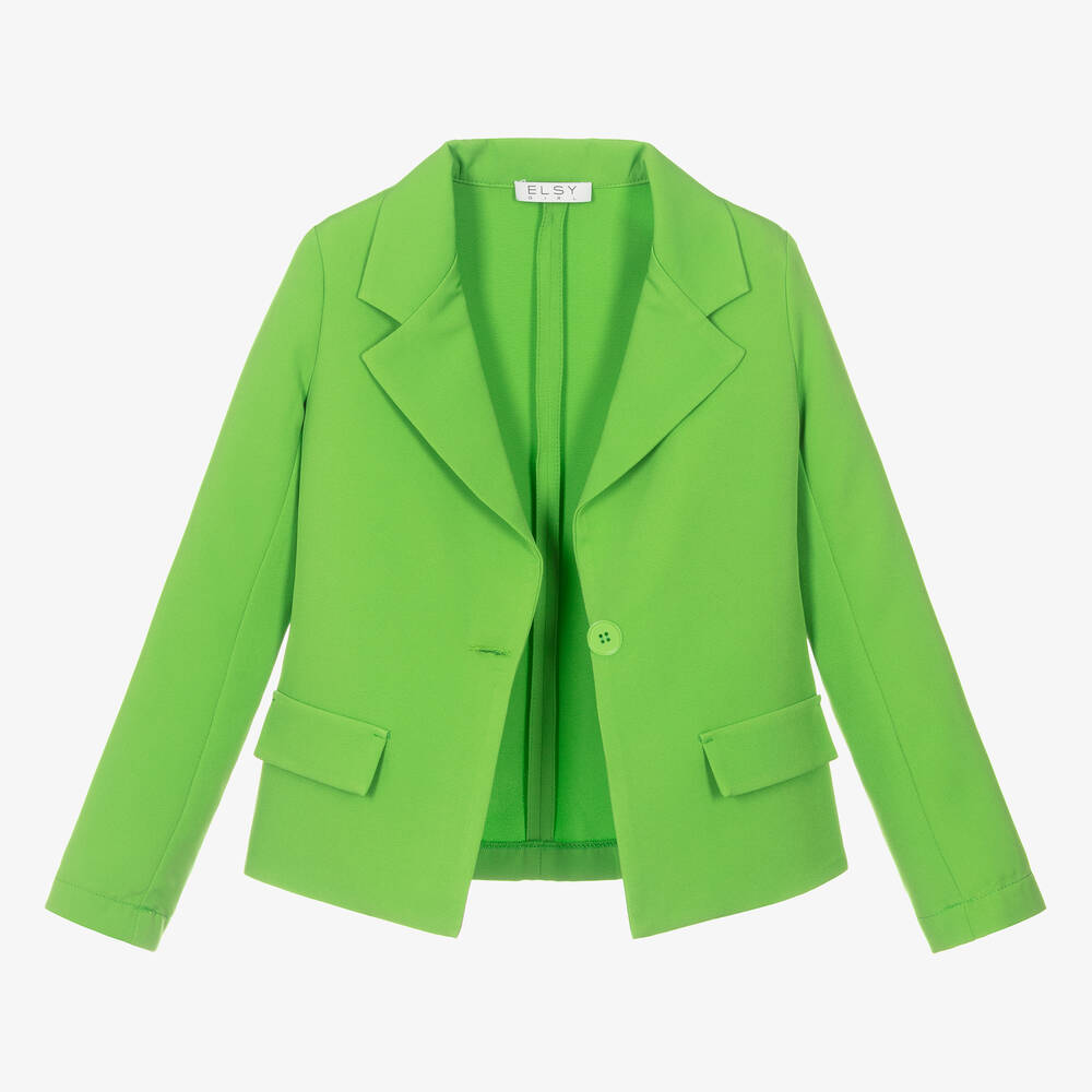 Elsy Gruner Crepe Blazer fur Madchen Childrensalon Outlet