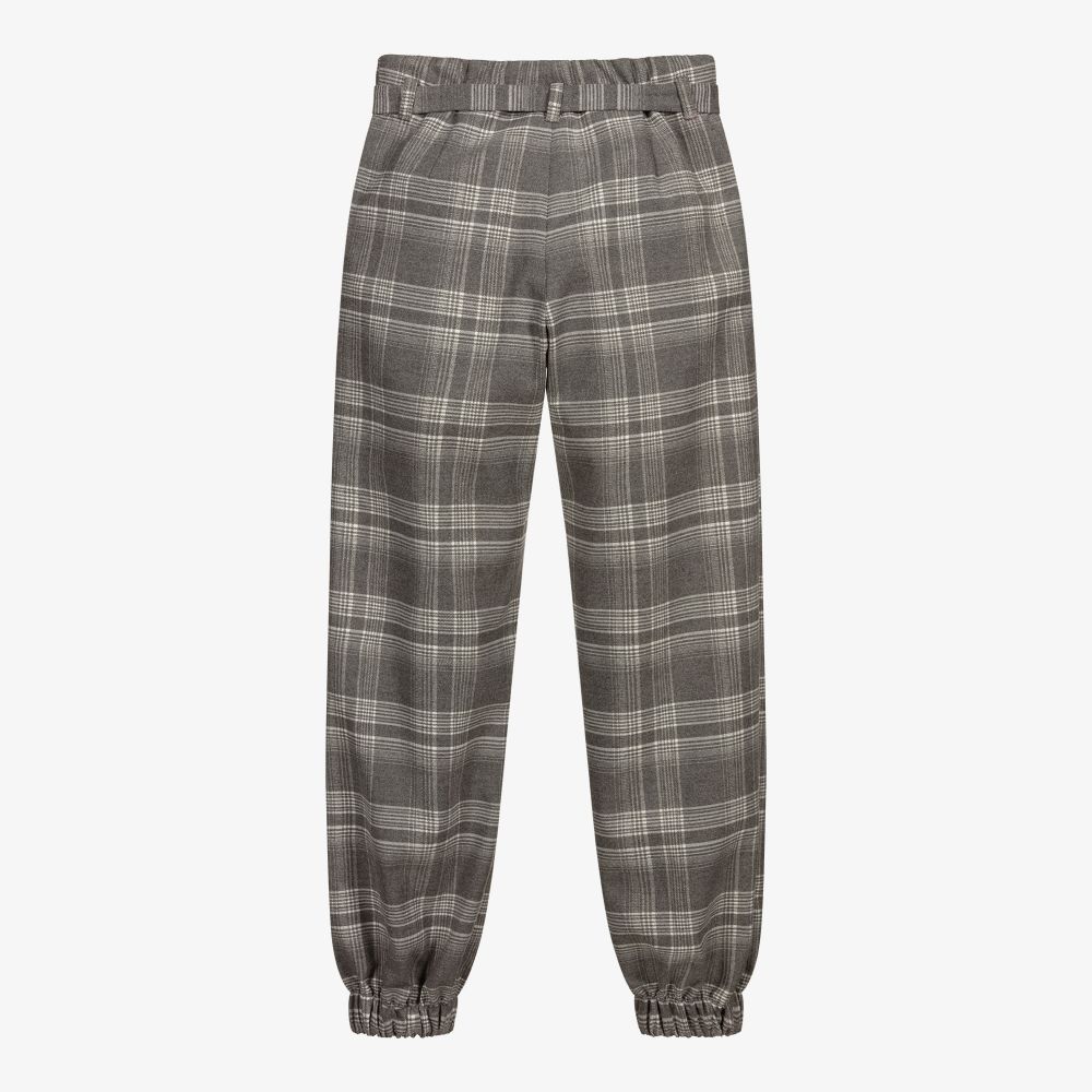 Elsy-Серые брюки в клетку для девочек | Childrensalon Outlet