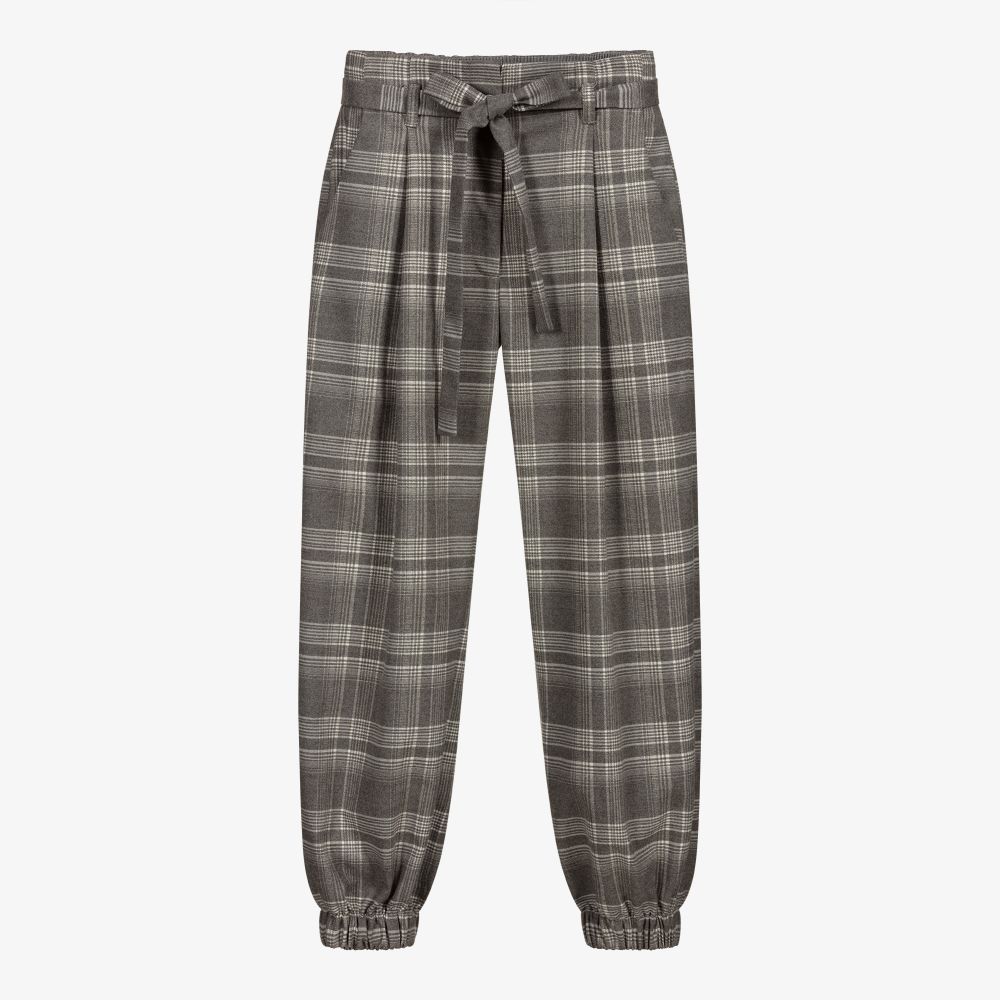 Elsy - Pantalon à carreaux gris Fille | Childrensalon
