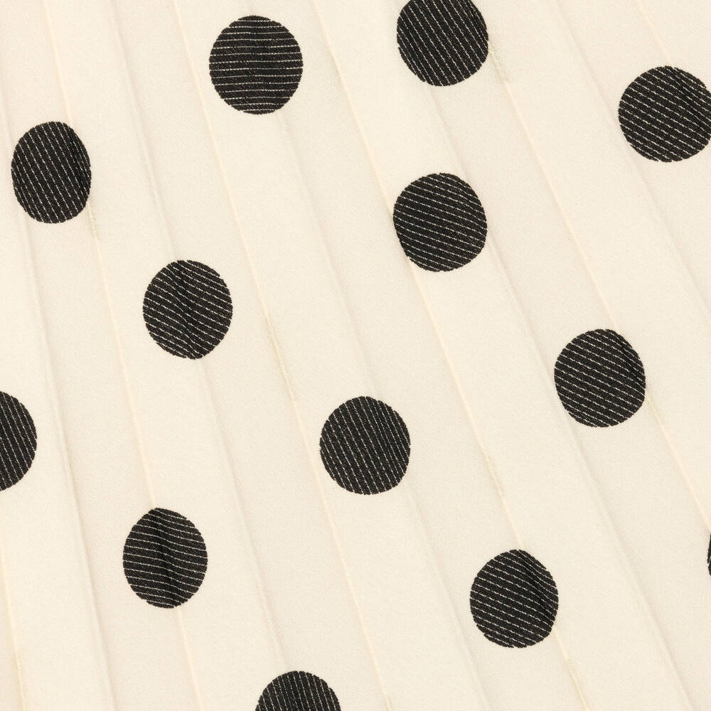 Elsy-فستان كريب شيفون منقط لون أسود وعاجي | Childrensalon Outlet