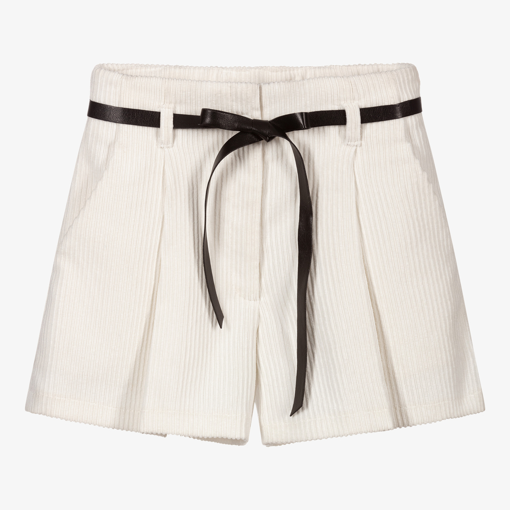 Elsy-Girls Ivory Corduroy Shorts  | Childrensalon Outlet