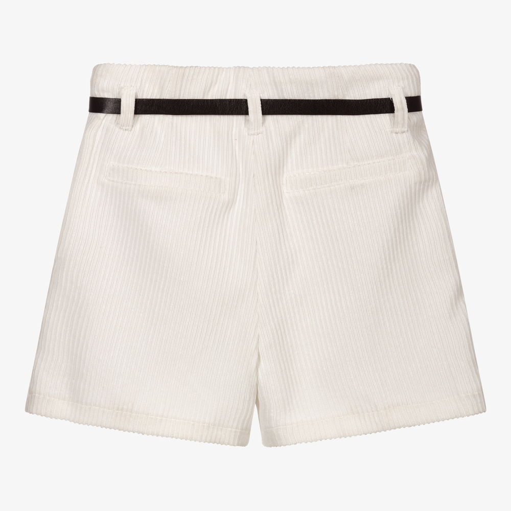 Elsy-Girls Ivory Corduroy Shorts | Childrensalon Outlet