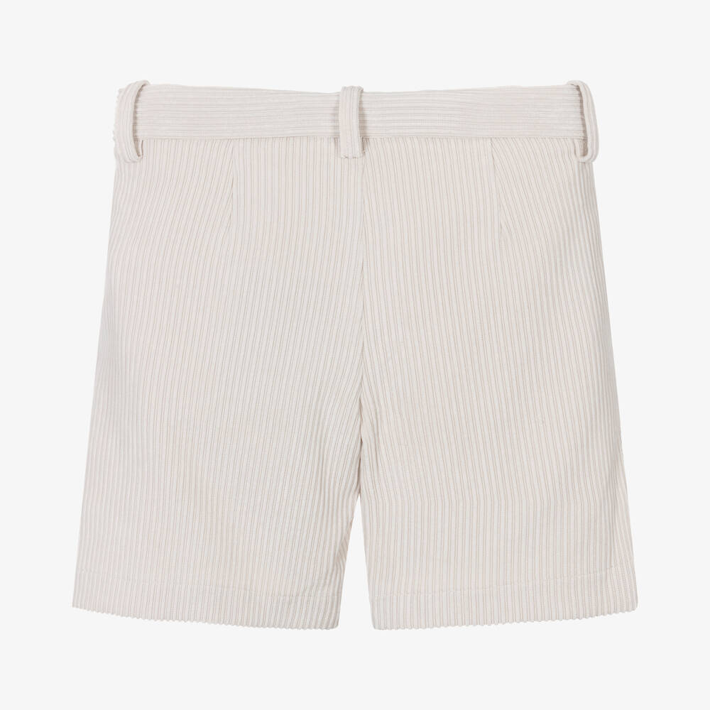 Elsy-Girls Ivory Corduroy Shorts | Childrensalon Outlet