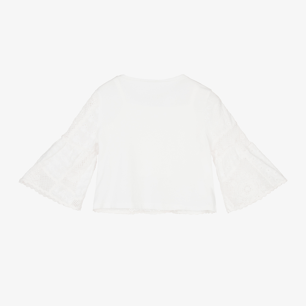 إلسي-بلوز قطن لون عاجي للبنات | Childrensalon Outlet