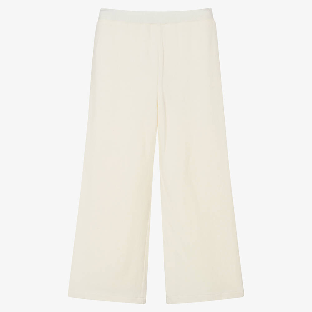 Elsy-Girls Ivory Cotton Trousers | Childrensalon Outlet