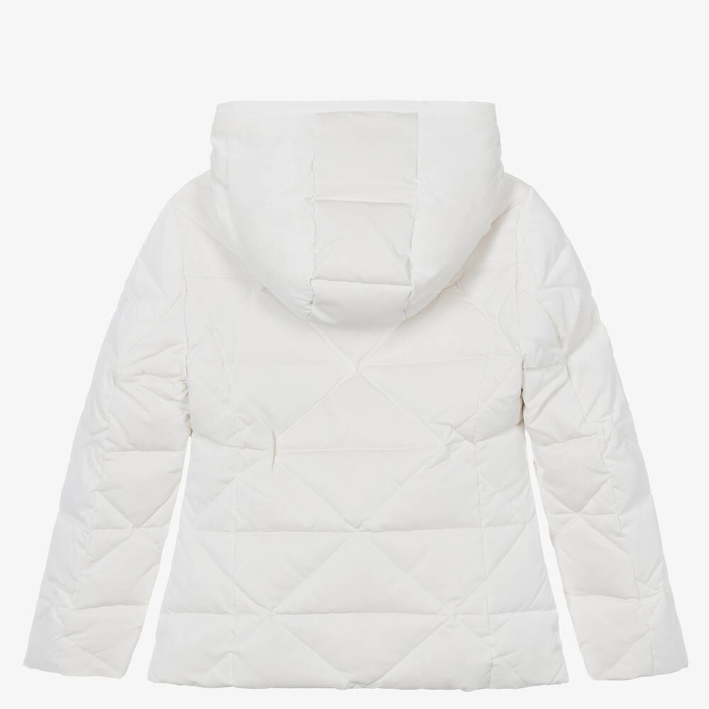 Elsy-جاكيت بافر مبطن بريش لون عاجي للبنات | Childrensalon Outlet