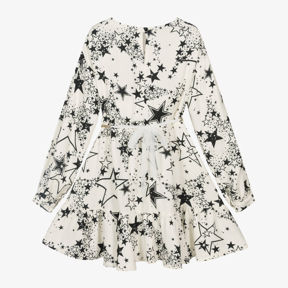 Elsy-Girls Ivory Dress with Gold Accents | Childrensalon Outlet