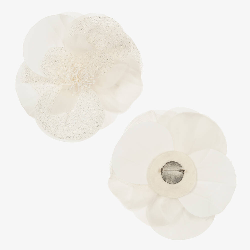 Elsy-Кремово-золотистая блузка с принтом-цепочкой | Childrensalon Outlet