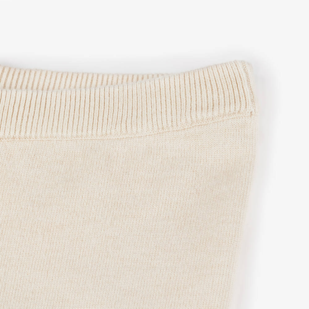 Elsy-Girls Ivory Knit Wide-Leg Trousers | Childrensalon Outlet