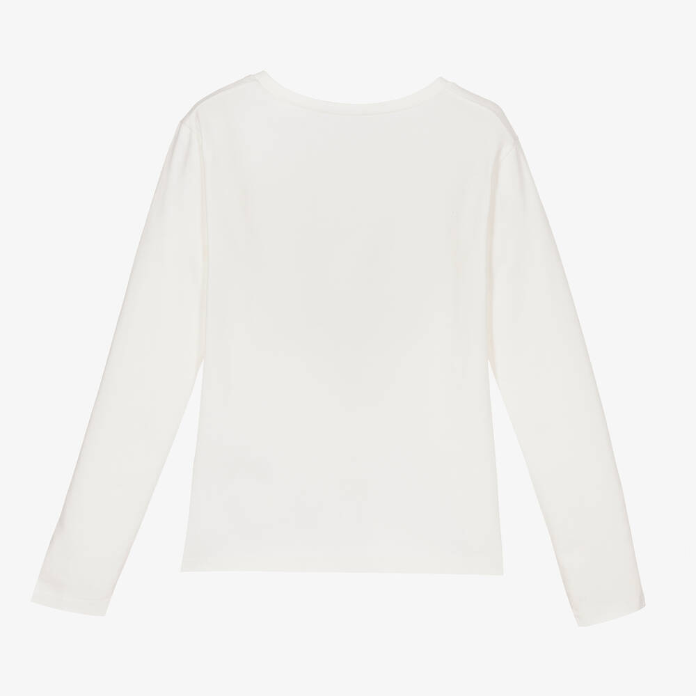 Elsy-Girls Ivory & Red Heart Top | Childrensalon Outlet