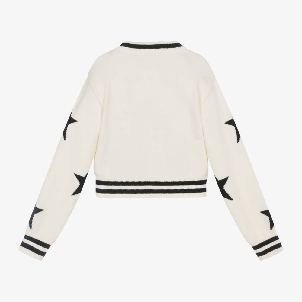 Elsy-كارديغان مزيج فيسكوز محبوك لون عاجي للبنات | Childrensalon Outlet