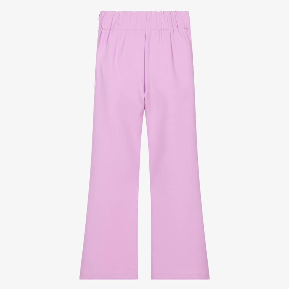 кутюр от Elsy-Брюки клеш из лилового крепа для девочек | Childrensalon Outlet