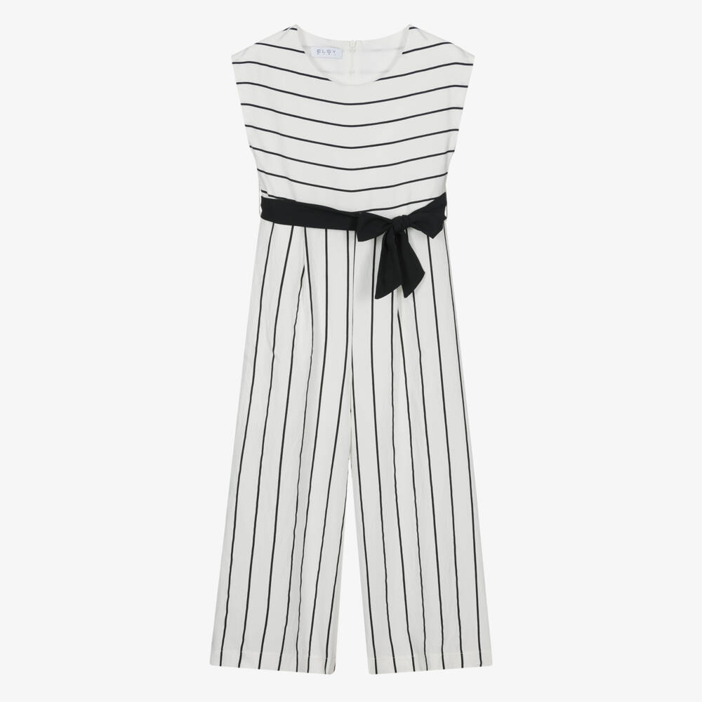 Elsy-Girls Monochrome Stripe Playsuit | Childrensalon Outlet