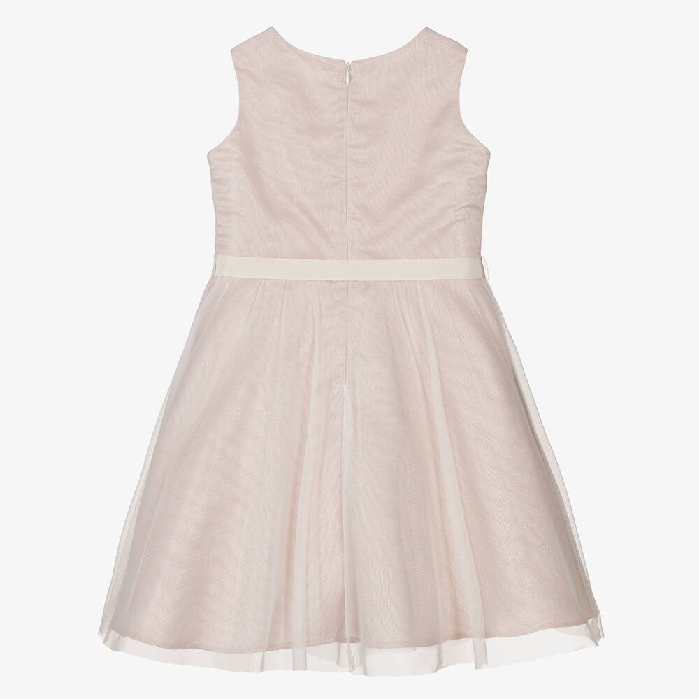 Elsy-Girls Pink & Ivory Shimmer Tulle Dress | Childrensalon Outlet