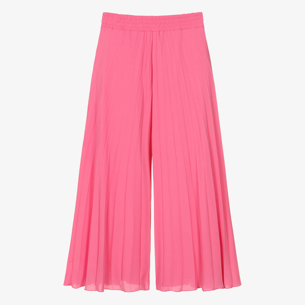 Elsy - Pantalon rose plissé en mousseline | Childrensalon