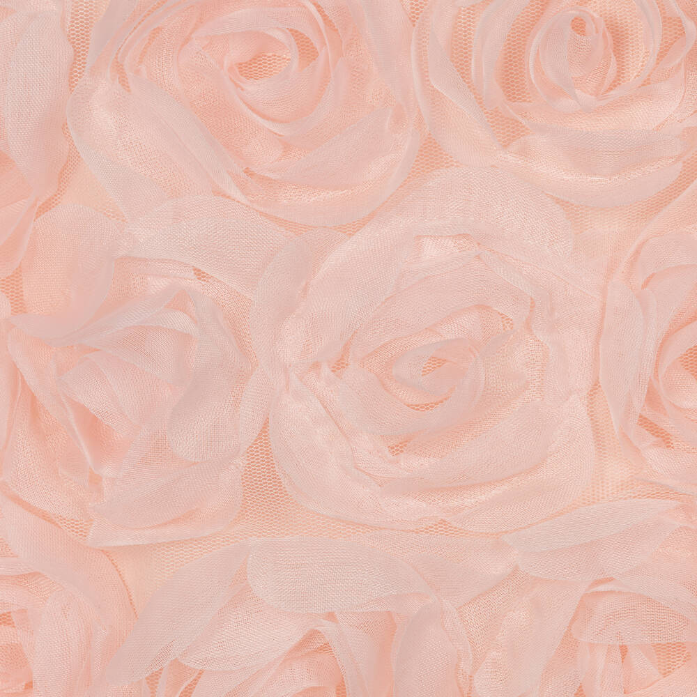 Elsy-Girls Pink Tulle & Satin Rose Dress | Childrensalon Outlet