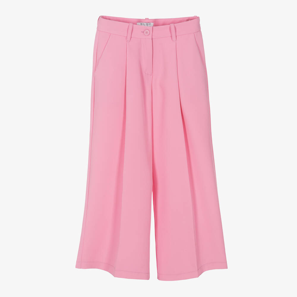 Elsy-Girls Pink Wide Leg Trousers | Childrensalon Outlet
