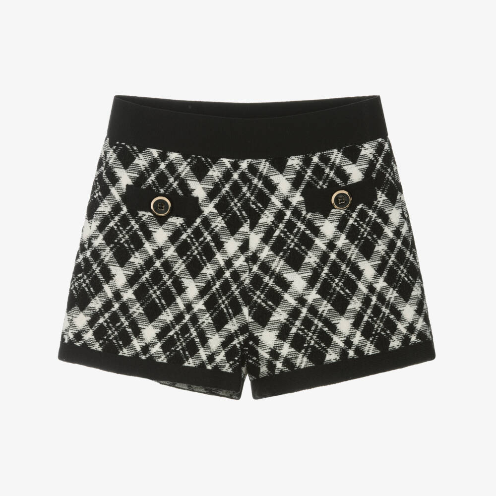 Elsy-Girls Plaid Patterned Shorts | Childrensalon Outlet