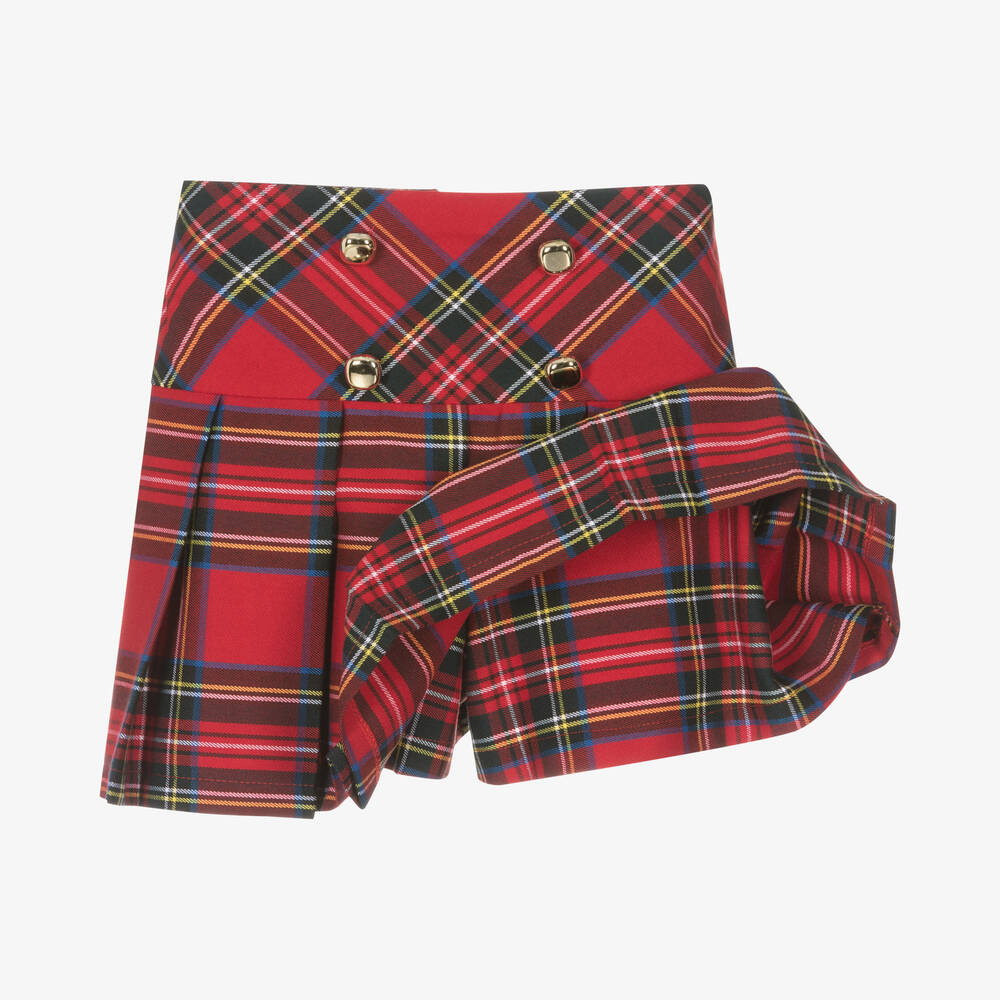 кутюр от Elsy-Красная юбка-шорты в клетку | Childrensalon Outlet